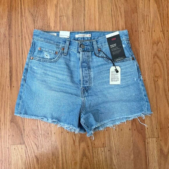 LEVI'S - Ribcage Shorts - Size 28 - Picture 3 of 7